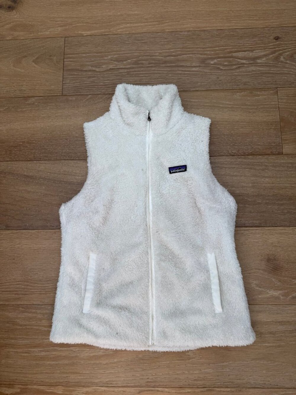 Patagonia Cream Fleece Vest Los Gatos Style M